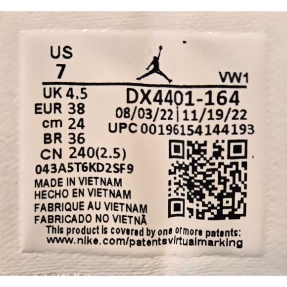 Nike Air Jordan 2 Low "UNC to Chicago" Red Blue Athletic Shoe Women's Size 7 - Picture 4 of 4